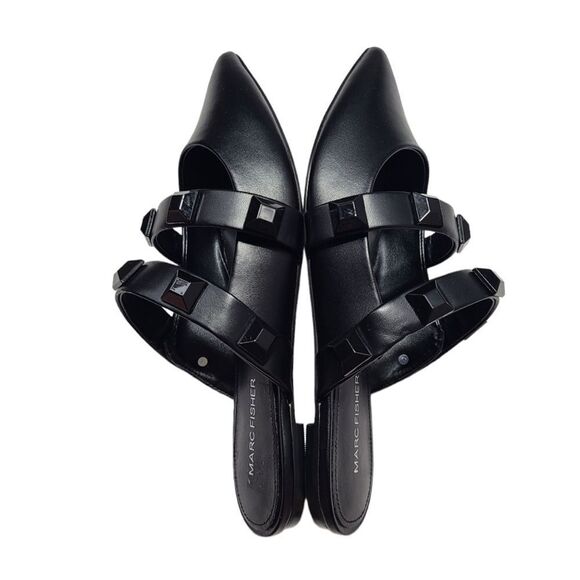 Marc Fisher Sharla Studded Strappy Mule Black B22B - Picture 6 of 9